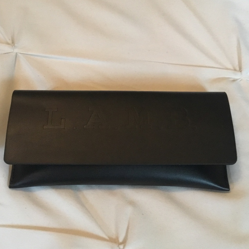 L.A.M.B.-NWOT-Embossed Black Leather Eyeglass Case